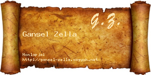Gansel Zella névjegykártya